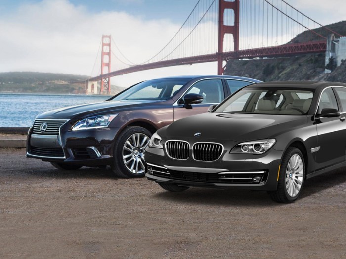 Luxury sedan comparison for various features and price points