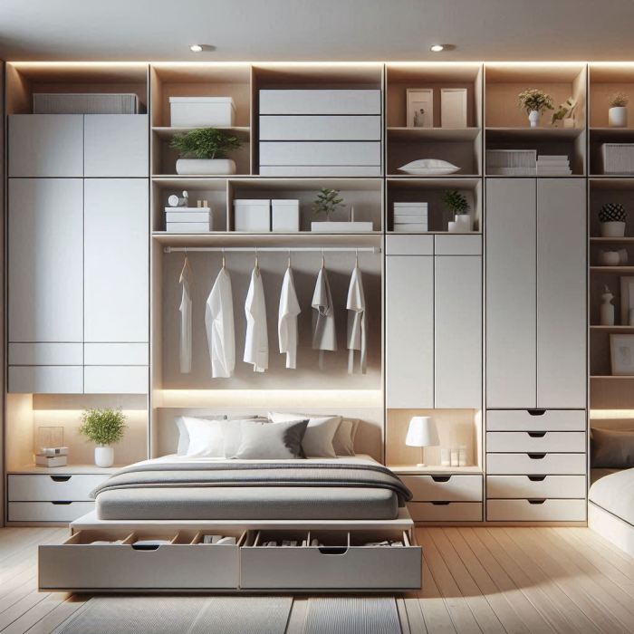 Minimalist bedroom furniture ideas with storage