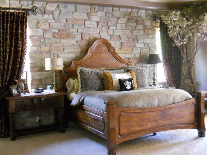 Wooden bedroom furniture for rustic interiors